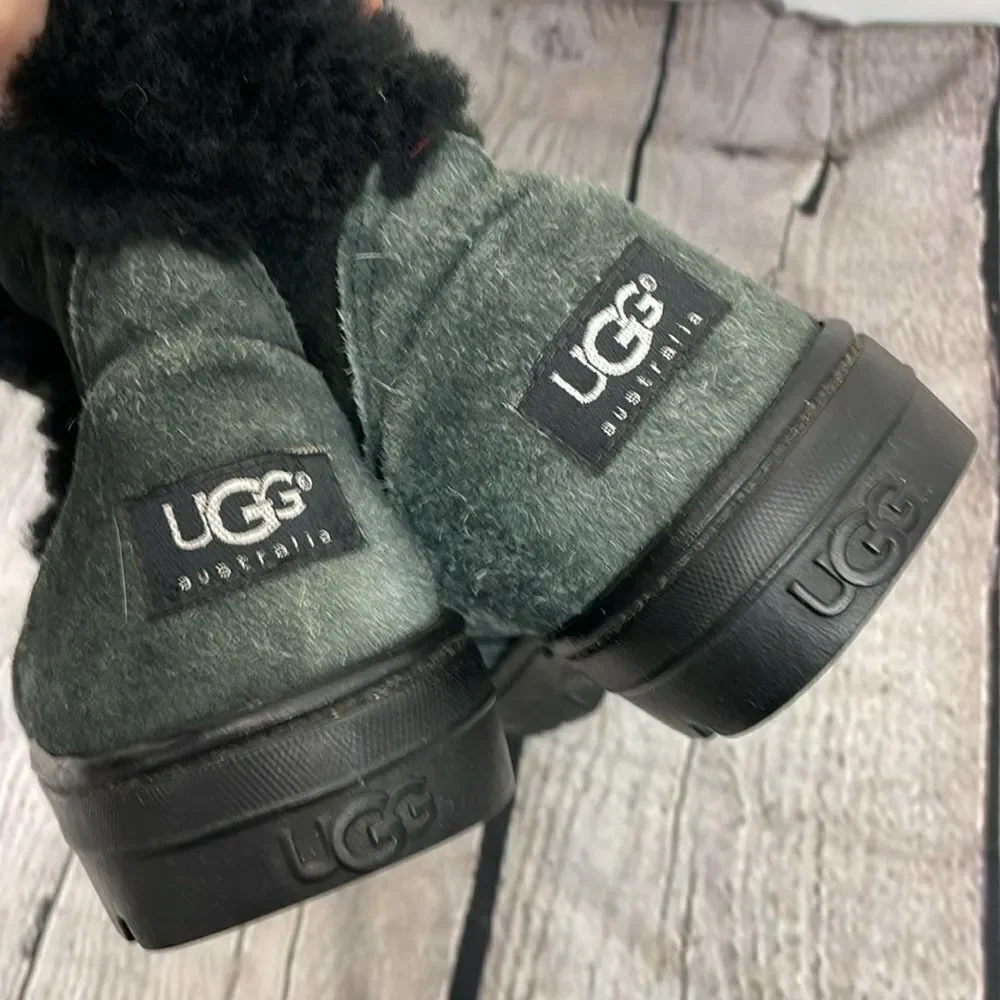 UGG Sundance II Revival Black Tall Boots size 7W